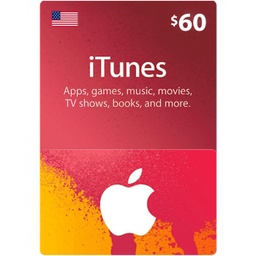 [677299] iTunes gift card 60$ US Account [Digital Code]