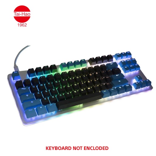 [677736] Tai-Hao 116-Keys PBT Double Shot Backlit-Keycap Set - Blue/Black