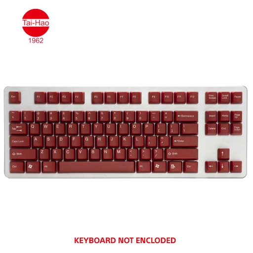 [677739] Tai-Hao 104-Keys ABS Double Shot -Keycap Set - Red