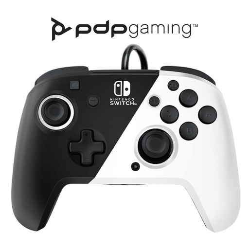 [677898] PDP NS OLED Faceoff Deluxe + Audio Wired Controller - Black/White